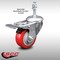 Service Caster 3 Inch SS Red Polyurethane 10mm Threaded Stem Caster with Total Lock Brake SCC-SSTSTTL20S314-PPUB-RED-M1015 - alternate 4
